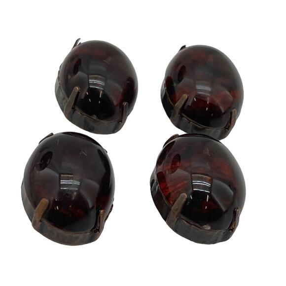 Decorative Brown Garment Button w/ Metal Handle Sewing Craft Clothes Accessory - Picture 4 of 8